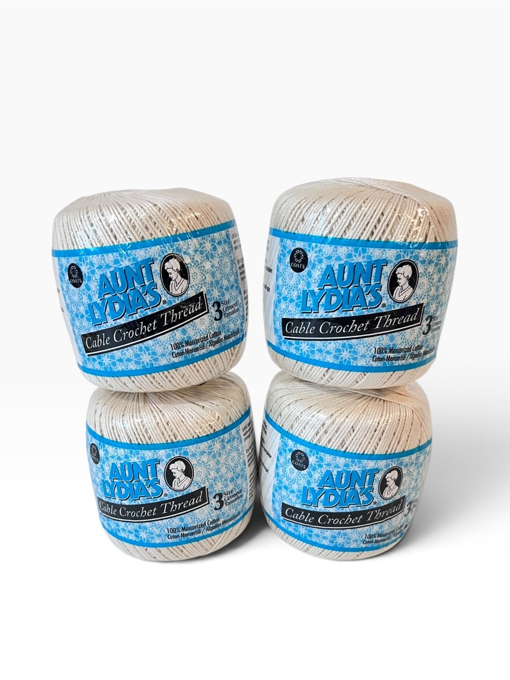 Aunt Lydia's Cable Crochet Thread Size 3 - 4 Pack